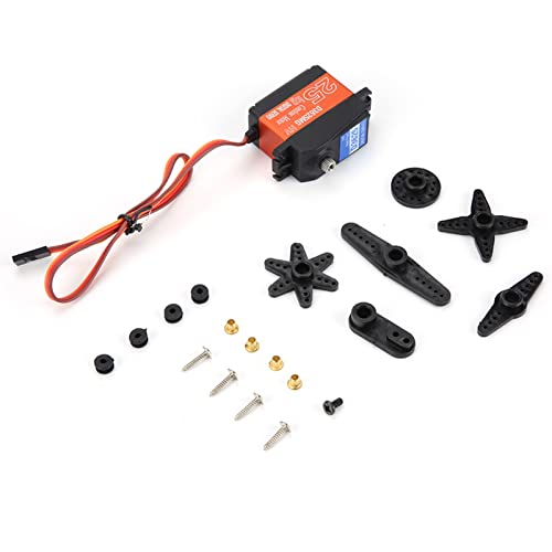 Culnflun wasserdichtes Metallgetriebe digitales Servo High Drehmoment 180 ° für 1/10 1/8 Kurzer LKW -Rennsportauto RC -Auto -Servo mit kernlosen Motor Aluminium Mesochite 40 mm x von Culnflun