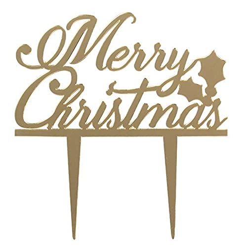 Cake Star Merry Christmas Cake Topper, Gold Festliche Kuchendekoration, Lebensmittelecht und einfach zu bedienen Cake Star Merry Christmas Cake Topper, Gold Festliche Kuchendekoration, Lebensmittelecht und einfach zu bedienen von Culpitt