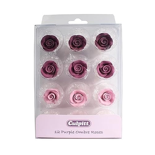 Purple Ombre Sugar Roses - 12 piece Purple Ombre Sugar Roses - 12 piece von Culpitt