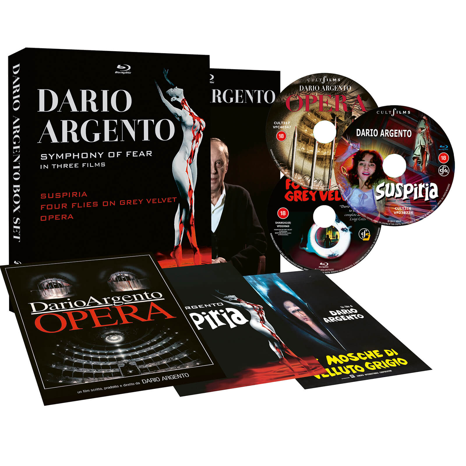 Dario Argento Box Set (Suspiria, Opera, Four Flies on Grey Velvet) von Cult Films