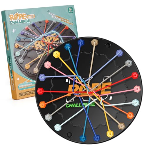 Rope Knot Logic Spiel, Logik Strategie Brettspiele Familie Party Spiel, Twisted Seil Puzzlespiel, Rope Untangling Table Strategy Board Game von Cumdel