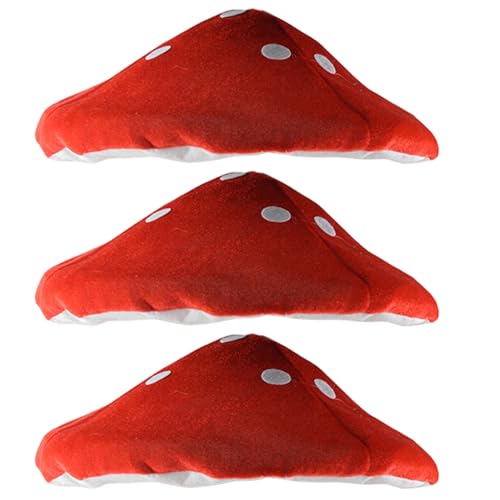Cunlvyyds 3pcs Pilzhut, 16 Zoll Plüsch Cartoon lustige Hüte, verrückte Hüte für Kinder Kostüm Cosplay Accessoire, Pilzkostüm Cunlvyyds 3pcs Pilzhut, 16 Zoll Plüsch Cartoon lustige Hüte, verrückte Hüte für Kinder Kostüm Cosplay Accessoire, Pilzkostüm von Cunlvyyds