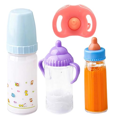 Cunlvyyds Babypuppenflasche mit Spielzeugpolsterstapfen 4pcs/Set Babypuppen -Fütterungsset Puppenmilch -Milchflasche für Zubehör Geschenk für Mädchen Cunlvyyds Babypuppenflasche mit Spielzeugpolsterstapfen 4pcs/Set Babypuppen -Fütterungsset Puppenmilch -Milchflasche für Zubehör Geschenk für Mädchen von Cunlvyyds