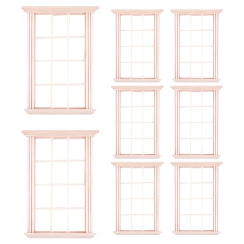 Cunlvyyds Dollhouse Fenster 1:12 Skala 8pcs Holz Miniaturfenster Rahmen DIY Craft Mini -Modell mit 12 Gitter Puppen Hausmöbel für Puppenzubehörwindowwindow Cunlvyyds Dollhouse Fenster 1:12 Skala 8pcs Holz Miniaturfenster Rahmen DIY Craft Mini -Modell mit 12 Gitter Puppen Hausmöbel für Puppenzubehörwindowwindow von Cunlvyyds