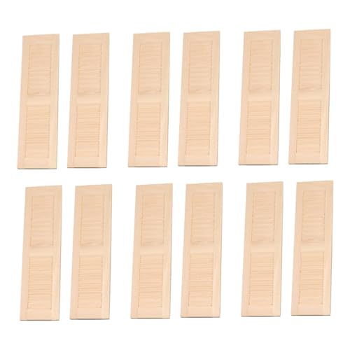 Cunlvyyds Dollhouse -Fensterläden, 12 Prozent Holz Mini 1 12 Skala Dollhouse Möbel 4, 5 x 1, 3 x 0, 2 Zoll Fenster Lustige DIY Dolls House Möbel für Kinder. von Cunlvyyds