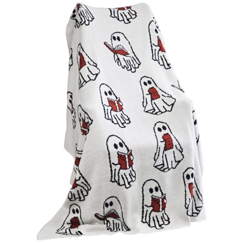 Cunlvyyds Halloween -Decke, 51 x 59 Zoll Flanell Ghost Throw Throoks gruselig gemütliche Halloween -Bettwäsche für Zuhause, Auto, Büro, Wohnheim, Ghost Throw von Cunlvyyds