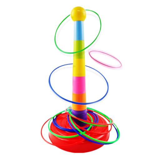 Cunlvyyds Plastikspielset mit Buntem Reifenkegel, 10-teiliges Karnevalsspielset, Wurfspielzeug für Kinder zur Versorgung von Partyaktivitäten. von Cunlvyyds