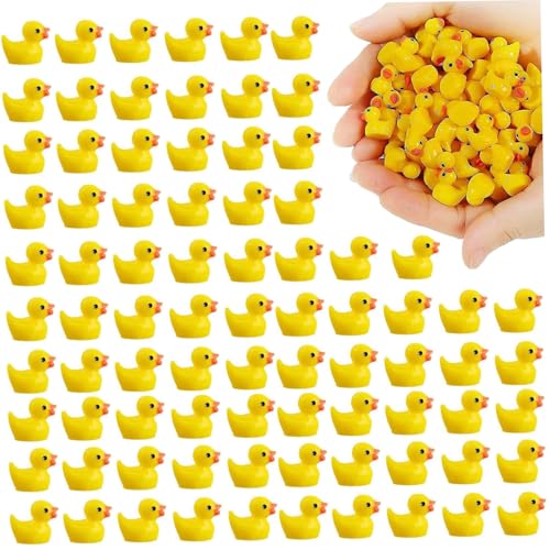 Cunlvyyds Winzige Enten, 100pcs leuchtende Mini -Plastikenten, süße gelbe Miniatur, 0, 8 x 0, 6 Mini -Figuren für Puppenhäuser, Garten, Topfpflanzendekor winzig Cunlvyyds Winzige Enten, 100pcs leuchtende Mini -Plastikenten, süße gelbe Miniatur, 0, 8 x 0, 6 Mini -Figuren für Puppenhäuser, Garten, Topfpflanzendekor winzig von Cunlvyyds
