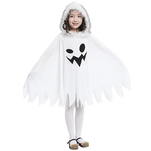 Kleinkind Ghost Kostüm für Jungen Mädchen Größe M Kapuze-Print Halloween Ghost Cape Polyester Atmungsfreie Halloween-Kostüme für Cosplay-Rollenspielstufe für 110-120 cm Kinder, Kostüm Kleinkind Kleinkind Ghost Kostüm für Jungen Mädchen Größe M Kapuze-Print Halloween Ghost Cape Polyester Atmungsfreie Halloween-Kostüme für Cosplay-Rollenspielstufe für 110-120 cm Kinder, Kostüm Kleinkind von Cunlvyyds