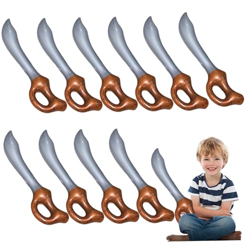 Piratenschwert für Kinder, 10pcs 22, 8 Zoll aufblasbare Schwerter, lustige Plastikbläser mit Ventil für Partyversorgungen Cosplay Toy Requisiten Piratenschwert Piratenschwert für Kinder, 10pcs 22, 8 Zoll aufblasbare Schwerter, lustige Plastikbläser mit Ventil für Partyversorgungen Cosplay Toy Requisiten Piratenschwert von Cunlvyyds