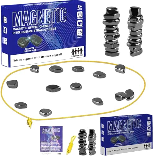 Cunsieun Magnetisches Kinderschachspielzeug,Magnetisches Schachspiel mit Spielseil,Magnetspiel Spiel,Magnetic Schachspiel,Puzzle Checkers Spiel Tragbares Schachbrett Für Familientreffen Und Camping A von Cunsieun