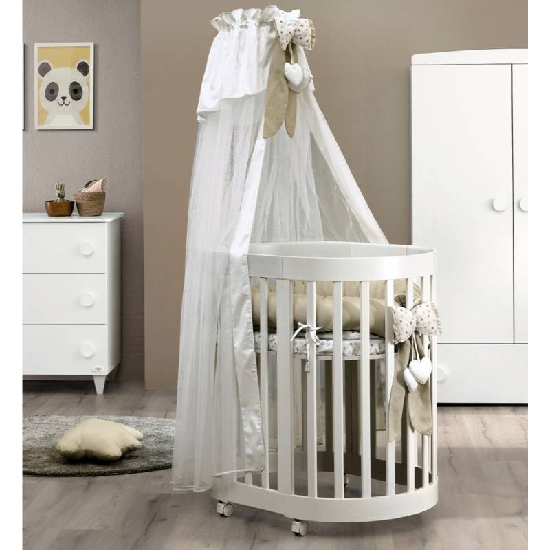 Culla Trasformabile in Lettino Co-Sleep Montessori Cuoricini Leonardo Bianco von Cuoricini
