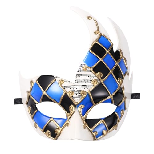 Cupimatch Karierte Maske für Herren: Karierte Karnevalsmaske im Retro-Stil für Halloween-Kostüme - Kostüme für Weihnachtsfeiern Cupimatch Karierte Maske für Herren: Karierte Karnevalsmaske im Retro-Stil für Halloween-Kostüme - Kostüme für Weihnachtsfeiern von Cupimatch