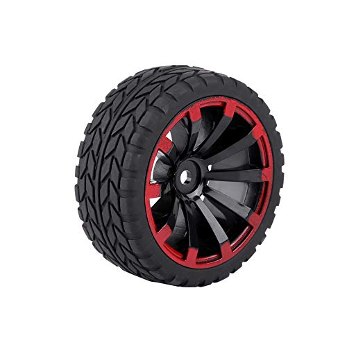 Rc Racing Reifen, 4 Stück Gummireifen Offroad Reifen Kart Reifen Offroad Reifen für 1/10 RC Trucks und Geländewagen für HSP, Redcat, Traxxas, und HPI von Cuque