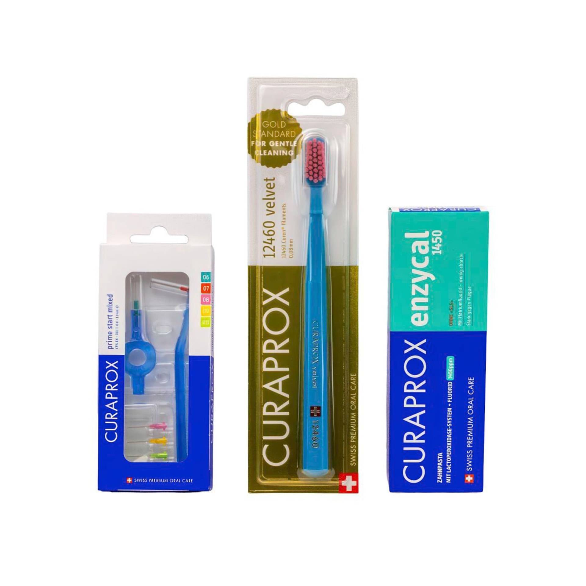 Curaprox 3er-Set Eltern II Zahnbürsten, Zahnpasta und Interdentalbürste Curaprox 3er-Set Eltern II Zahnbürsten, Zahnpasta und Interdentalbürste von Curaprox