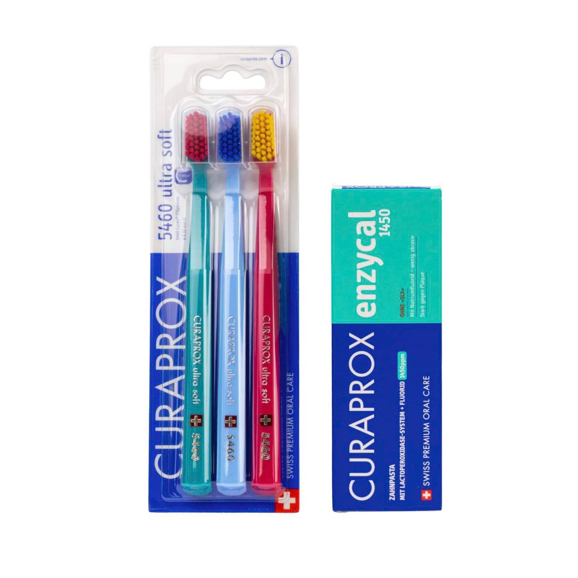 Curaprox 4er-Set Eltern III Zahnbürsten und Zahnpasta Curaprox 4er-Set Eltern III Zahnbürsten und Zahnpasta von Curaprox