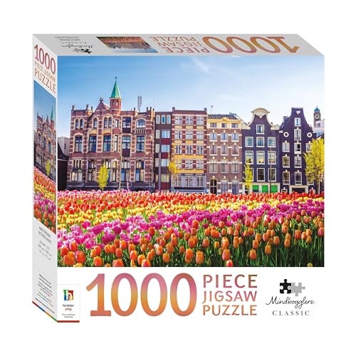 Hinkler - Mindbogglers 1000 Teile Puzzle - Amsterdam Niederlande - Tulpen im Frühling - Puzzles für Erwachsene von Curious Universe