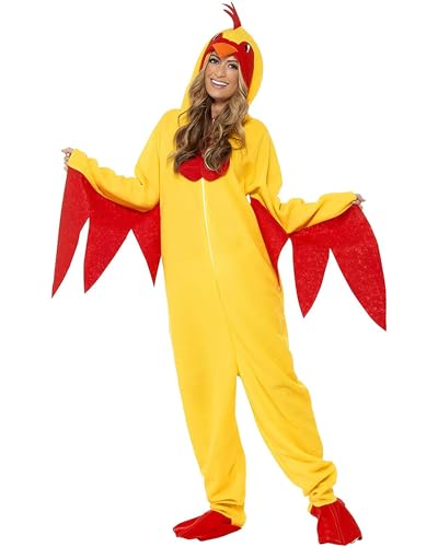 Cusghjbsg Halloween-Cosplay-Kostüm für Damen und Herren, 3D-Cartoon-Frosch, Türkei, offenes Gesicht, Overall, Erntedankfest, Party, Performance-Outfit (Gelb A, S) von Cusghjbsg
