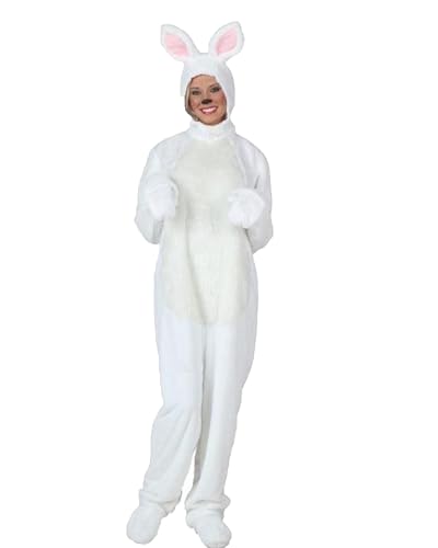 Cusghjbsg Hasenkostüm für Damen, Einteiler, Plüsch, Hase, Cos, Einteiler, Tier-Overall, Loungewear mit Hut, Halloween, ausgefallenes Pyjama-Outfit, Weiß A, 42 Cusghjbsg Hasenkostüm für Damen, Einteiler, Plüsch, Hase, Cos, Einteiler, Tier-Overall, Loungewear mit Hut, Halloween, ausgefallenes Pyjama-Outfit, Weiß A, 42 von Cusghjbsg
