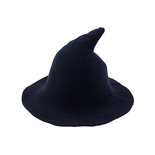 Cusghjbsg Hexenhut für Erwachsene und Kinder, kreativer Spire-Wollstrick, Eimerkappe, faltbar, Zauberermütze, exquisit, lustig, Halloween, Cosplay, Marineblau A, Erwachsene Cusghjbsg Hexenhut für Erwachsene und Kinder, kreativer Spire-Wollstrick, Eimerkappe, faltbar, Zauberermütze, exquisit, lustig, Halloween, Cosplay, Marineblau A, Erwachsene von Cusghjbsg
