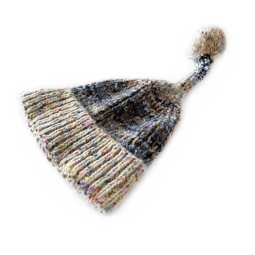 Cusghjbsg Weihnachtsmütze für Erwachsene, gestrickt, dekorativer Pelzball, Kontrastfarbe, gerippter Rand, Blau, Einheitsgröße Cusghjbsg Weihnachtsmütze für Erwachsene, gestrickt, dekorativer Pelzball, Kontrastfarbe, gerippter Rand, Blau, Einheitsgröße von Cusghjbsg