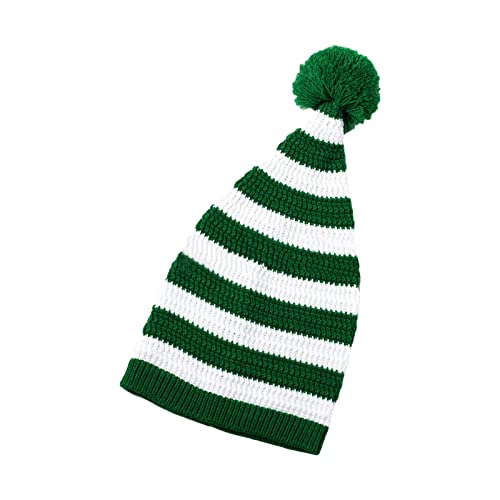 Cusghjbsg Weihnachtsmütze für Erwachsene, gestrickt, dekorativer Pelzball, Kontrastfarbe, gerippter Rand, Grün B, Erwachsene Cusghjbsg Weihnachtsmütze für Erwachsene, gestrickt, dekorativer Pelzball, Kontrastfarbe, gerippter Rand, Grün B, Erwachsene von Cusghjbsg
