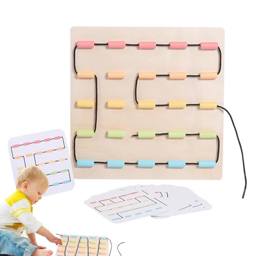 Cushangty Schnürspielzeug für Kleinkinder, Fädelspielzeug für Kleinkinder,Farblich passende Einfädel-Puzzle-Aktivitäten | Pädagogisches Vorschul-Schnürspielzeug, Feinmotorik-Schnürspielzeug für von Cushangty