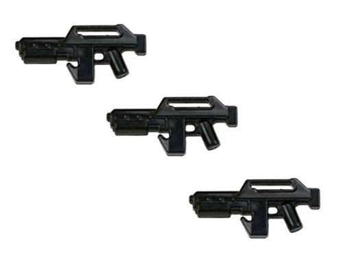 3x M41 Pulse Rifle Blaster custom Waffen für Lego Star Wars Figuren -schwarz- von Custom Brick Design
