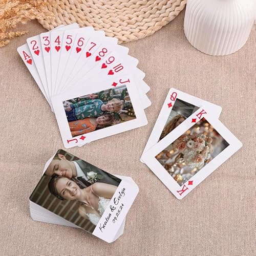 Benutzerdefinierte Paare Fotos Spielkarten 54 Kartendeck Personalisiert mit Ihrem Foto Weihnachten Poker Karte Geschenk für Ihn Hochzeit Gästebuch Alternative Benutzerdefinierte Paare Fotos Spielkarten 54 Kartendeck Personalisiert mit Ihrem Foto Weihnachten Poker Karte Geschenk für Ihn Hochzeit Gästebuch Alternative von Custom System