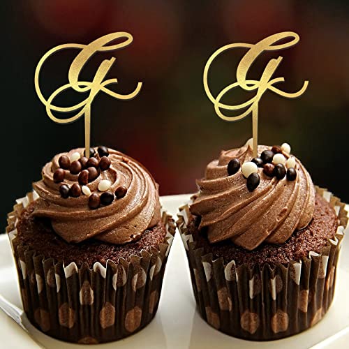 Cupcake-Topper für Hochzeit, Buchstabe G, Monogramm, Initiale, Nachname für Hochzeit, Brautparty, Party, Geweih, Pfeil, Blume, Rose, personalisierbar, 26 Buchstaben, Hochzeitsgeschenk, 6 Stück Cupcake-Topper für Hochzeit, Buchstabe G, Monogramm, Initiale, Nachname für Hochzeit, Brautparty, Party, Geweih, Pfeil, Blume, Rose, personalisierbar, 26 Buchstaben, Hochzeitsgeschenk, 6 Stück von CustonCares