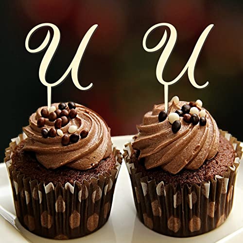 Cupcake-Topper für Hochzeit, Buchstabe U, Monogramm, Initiale, Nachname für Hochzeit, Brautparty, Dekoration, Land, wiederverwendbar, Lorbeerkranz, personalisierbar, Cupcake-Topper Cupcake-Topper für Hochzeit, Buchstabe U, Monogramm, Initiale, Nachname für Hochzeit, Brautparty, Dekoration, Land, wiederverwendbar, Lorbeerkranz, personalisierbar, Cupcake-Topper von CustonCares