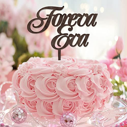 Foreva Eva-Zitat für Hochzeit, "Mr & Mrs", Kuchendekoration, braunes Holz, personalisierbar, für Brautparty, Junggesellinnenabschied, Junggesellinnenabschied, Junggesellinnenabschied, Geschenk Foreva Eva-Zitat für Hochzeit, "Mr & Mrs", Kuchendekoration, braunes Holz, personalisierbar, für Brautparty, Junggesellinnenabschied, Junggesellinnenabschied, Junggesellinnenabschied, Geschenk von CustonCares