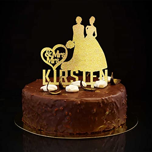 Hochzeitstortenaufsätze für Bräute, glitzernd, Gold, 2 Bräute, Silhouette, LGBT, Hochzeitsgeschenk, personalisierbar, Paarnamen, Datum, Hochzeitsgeschenke Hochzeitstortenaufsätze für Bräute, glitzernd, Gold, 2 Bräute, Silhouette, LGBT, Hochzeitsgeschenk, personalisierbar, Paarnamen, Datum, Hochzeitsgeschenke von CustonCares