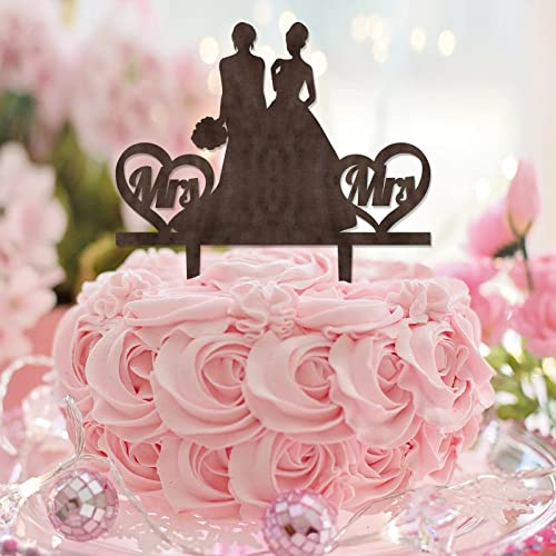 Hochzeitstortenaufsatz "Mrs and Mrs" aus Holz, Silhouette, 2 Bräute, romantische Hochzeitstortenaufsätze, zwei Frauen, Hochzeit, Verlobung, Party, Dekoration, personalisierbare Paare, Namen, Datum Hochzeitstortenaufsatz "Mrs and Mrs" aus Holz, Silhouette, 2 Bräute, romantische Hochzeitstortenaufsätze, zwei Frauen, Hochzeit, Verlobung, Party, Dekoration, personalisierbare Paare, Namen, Datum von CustonCares