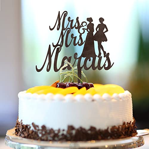 Hochzeitstortenaufsatz aus braunem Holz, Motiv: Frau und Frau, Silhouette, lesbische Bräute, elegante Hochzeitstortenaufsatz, 2 Frauen, Hochzeitstag, Party-Dekorationen, personalisierbar Hochzeitstortenaufsatz aus braunem Holz, Motiv: Frau und Frau, Silhouette, lesbische Bräute, elegante Hochzeitstortenaufsatz, 2 Frauen, Hochzeitstag, Party-Dekorationen, personalisierbar von CustonCares