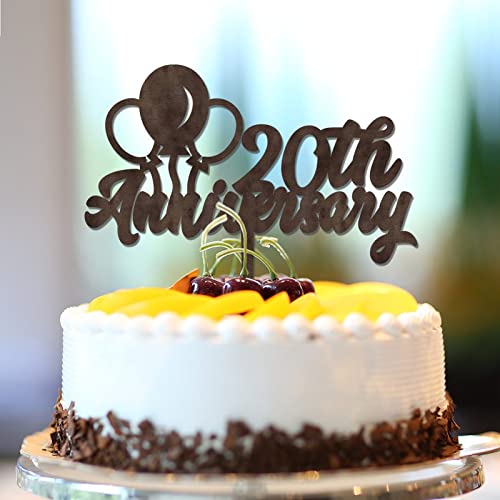 Kuchendekoration zum 20. Hochzeitstag, personalisierbar, Retro, 20. Hochzeitstag, Kuchendekoration, Jahrestag, Hochzeitsgeschenke für Ehemann/Ehefrau, braunes Holz Kuchendekoration zum 20. Hochzeitstag, personalisierbar, Retro, 20. Hochzeitstag, Kuchendekoration, Jahrestag, Hochzeitsgeschenke für Ehemann/Ehefrau, braunes Holz von CustonCares