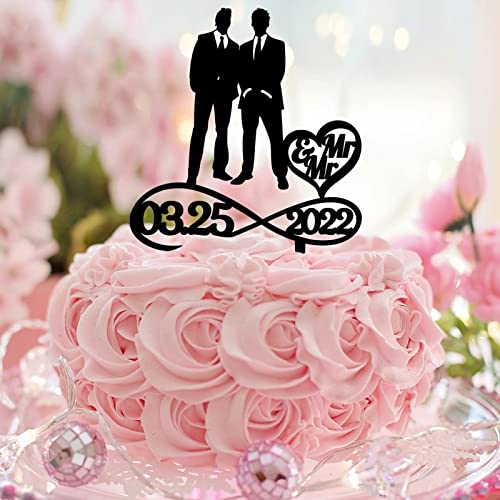 Mr and Mr Hochzeitstortenaufsatz, Acryl, schwarze Silhouette, rustikale Tortenaufsätze, für ihn und ihn, LGBTQ, Hochzeitsdekorationen, homosexuell, personalisierter Name, Hochzeit, Datum, schwules Mr and Mr Hochzeitstortenaufsatz, Acryl, schwarze Silhouette, rustikale Tortenaufsätze, für ihn und ihn, LGBTQ, Hochzeitsdekorationen, homosexuell, personalisierter Name, Hochzeit, Datum, schwules von CustonCares