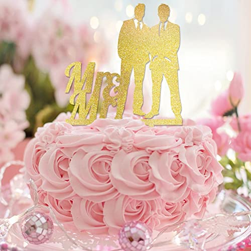 Mr & Mr Silhouette, Hochzeitstortenaufsatz, Glitzer, Gold, zwei Ehemänner, Bräutigam und Bräutigam, elegante Hochzeitstortenaufsätze, Silhouette, Hochzeitsdekorationen, personalisierter Familienname Mr & Mr Silhouette, Hochzeitstortenaufsatz, Glitzer, Gold, zwei Ehemänner, Bräutigam und Bräutigam, elegante Hochzeitstortenaufsätze, Silhouette, Hochzeitsdekorationen, personalisierter Familienname von CustonCares