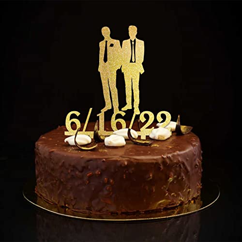 Mr & Mr Silhouette Hochzeitstortenaufsatz Glitzer Gold Zwei Ehemänner Bräutigam und Bräutigam Romantik Hochzeitstorte Topper Silhouette Hochzeitstorte Dekorationen Personalisieren Name Datum Männer Mr & Mr Silhouette Hochzeitstortenaufsatz Glitzer Gold Zwei Ehemänner Bräutigam und Bräutigam Romantik Hochzeitstorte Topper Silhouette Hochzeitstorte Dekorationen Personalisieren Name Datum Männer von CustonCares