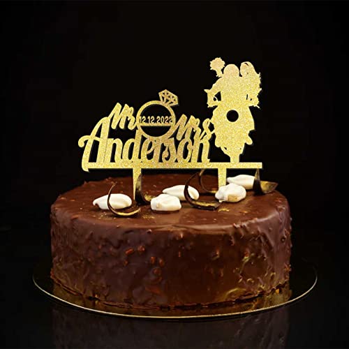 Personalisierte Tortenaufsätze "Mr and Mrs", Silhouette, individueller Nachname, Datum, Strand, Braut und Bräutigam, Kuchendekoration für Brautparty, Junggesellinnenabschied, Hochzeitsdekoration Personalisierte Tortenaufsätze "Mr and Mrs", Silhouette, individueller Nachname, Datum, Strand, Braut und Bräutigam, Kuchendekoration für Brautparty, Junggesellinnenabschied, Hochzeitsdekoration von CustonCares