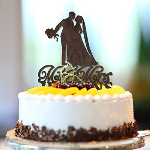 Rustikale Tortenaufsätze mit Aufschrift "Mr & Mrs", personalisierbare Namen, Est Datum, Silhouette, Braut und Bräutigam, Tortenaufsatz für Brautparty, Junggesellinnenabschied, Dekoration Rustikale Tortenaufsätze mit Aufschrift "Mr & Mrs", personalisierbare Namen, Est Datum, Silhouette, Braut und Bräutigam, Tortenaufsatz für Brautparty, Junggesellinnenabschied, Dekoration von CustonCares