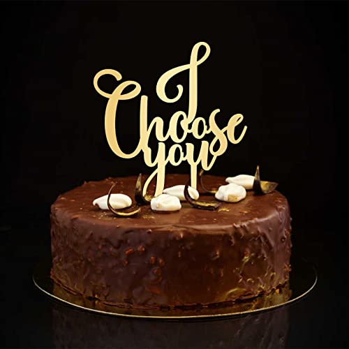 Tortenaufsätze "I Choose You", goldfarben, Motiv: "Mr and Mrs", rustikale Hochzeit, Verlobung, individuelle Silhouette, elegante Braut- und Bräutigam-Kuchendekoration für Hochzeitstag Tortenaufsätze "I Choose You", goldfarben, Motiv: "Mr and Mrs", rustikale Hochzeit, Verlobung, individuelle Silhouette, elegante Braut- und Bräutigam-Kuchendekoration für Hochzeitstag von CustonCares