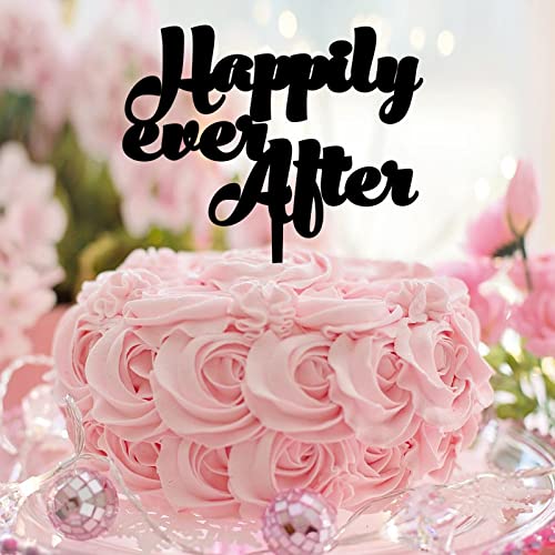 Tortenaufsätze für Hochzeits- und Verlobungstorten mit Aufschrift "Happily Ever After", rustikal, aus Acryl, für Hochzeit, Jahrestag, Hochzeit, Verlobung, Geschenk, Schwarz Tortenaufsätze für Hochzeits- und Verlobungstorten mit Aufschrift "Happily Ever After", rustikal, aus Acryl, für Hochzeit, Jahrestag, Hochzeit, Verlobung, Geschenk, Schwarz von CustonCares