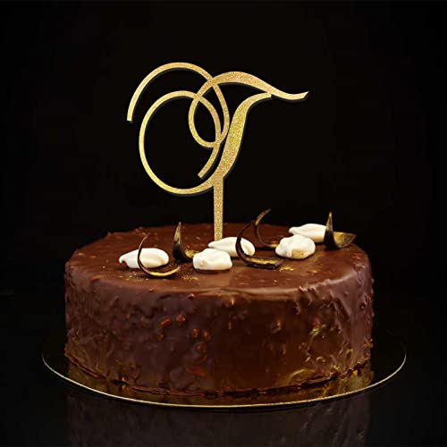 Tortenaufsatz, Buchstabe T, Monogramm, Initiale, Glitzer, Gold, für Hochzeit, Verlobung, Party, Dekorationen, Landzweige, Blatt, personalisierbar, 26 Buchstaben, Junggesellinnenabschied, Geschenk Tortenaufsatz, Buchstabe T, Monogramm, Initiale, Glitzer, Gold, für Hochzeit, Verlobung, Party, Dekorationen, Landzweige, Blatt, personalisierbar, 26 Buchstaben, Junggesellinnenabschied, Geschenk von CustonCares