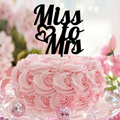 Tortenaufsatz "Miss To Mrs Mr & Mrs", personalisierbar, Retro, Brautpaar für Hochzeitstag, Hochzeit, Dekoration, Junggesellinnenabschied, Acryl, Schwarz Tortenaufsatz "Miss To Mrs Mr & Mrs", personalisierbar, Retro, Brautpaar für Hochzeitstag, Hochzeit, Dekoration, Junggesellinnenabschied, Acryl, Schwarz von CustonCares