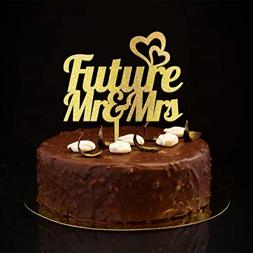 Tortenaufsatz "Mr & Mrs" von Future Mr & Mrs, personalisierbar, romantischer Brautpaar für Hochzeitstag, Partyzubehör, Hochzeitsgeschenke für Paare, Glitzer, Gold Tortenaufsatz "Mr & Mrs" von Future Mr & Mrs, personalisierbar, romantischer Brautpaar für Hochzeitstag, Partyzubehör, Hochzeitsgeschenke für Paare, Glitzer, Gold von CustonCares