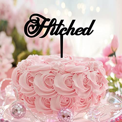 Tortenaufsatz mit Aufschrift "Hitched Beach" "Mr & Mrs", personalisierbar für Hochzeitstag, Party, Dekoration, Verlobungsgeschenke für Paare, Acryl, Schwarz Tortenaufsatz mit Aufschrift "Hitched Beach" "Mr & Mrs", personalisierbar für Hochzeitstag, Party, Dekoration, Verlobungsgeschenke für Paare, Acryl, Schwarz von CustonCares