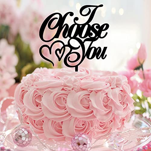 Tortenaufsatz mit Aufschrift "I Choose You" und "Mrs", personalisierbar, Strand, Brautpaar für Hochzeit, Brautparty, Hochzeitsdekoration, Verlobungsgeschenk für Paare, Acryl, Schwarz Tortenaufsatz mit Aufschrift "I Choose You" und "Mrs", personalisierbar, Strand, Brautpaar für Hochzeit, Brautparty, Hochzeitsdekoration, Verlobungsgeschenk für Paare, Acryl, Schwarz von CustonCares