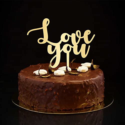 Tortenaufsatz mit Aufschrift "Love You", rustikal, "Mr & Mrs", individuelle Silhouette, Braut und Bräutigam, Tortenaufsatz für Hochzeit, Brautparty, Partyzubehör, Hochzeitsgeschenke für Paare, Gold Tortenaufsatz mit Aufschrift "Love You", rustikal, "Mr & Mrs", individuelle Silhouette, Braut und Bräutigam, Tortenaufsatz für Hochzeit, Brautparty, Partyzubehör, Hochzeitsgeschenke für Paare, Gold von CustonCares