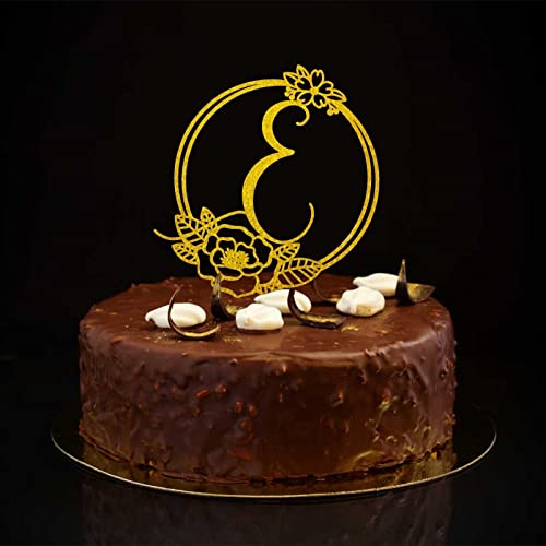 Tortenaufsatz mit Buchstabe E, Monogramm, Initiale, Nachname, Zweige, Blatt, lustig, für Hochzeitstag, Kuchendekorationen, wiederverwendbar, personalisierbar, für Junggesellinnenabschiede, Glitzer Tortenaufsatz mit Buchstabe E, Monogramm, Initiale, Nachname, Zweige, Blatt, lustig, für Hochzeitstag, Kuchendekorationen, wiederverwendbar, personalisierbar, für Junggesellinnenabschiede, Glitzer von CustonCares